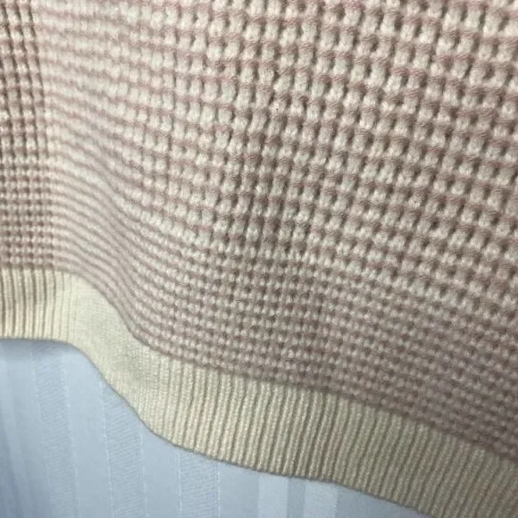 Nordstrom Signature Cashmere Boxy Waffle Knit Pink Hush Drop Sleeve Sweater - Picture 5 of 8